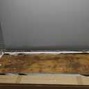 TigerDad Overbed Table with Wheels, Modern Style, Brown, 55.1-82.7x25.6x18.1 inches, 350lbs Weight Capacity