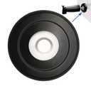 1/2" Thick Spacer for Tub Spout, Flange Trim Ring for Bath Faucet, Eschutcheon Cover Plate for Spigot with Split PVC Blocking Water, Shower Pipe Remodeling Sealer (304SUS-Matte Black)