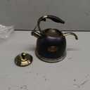 Tea Kettle -3.0 Quart Tea Kettles Stovetop Whistling Teapot Stainless Steel Tea Pots for Stove Top Whistle Tea Pot (Black)