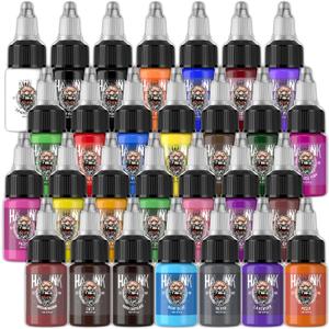 Hawink Tattoo Ink Set 1/2 oz (15ml) 28 Colors Pigment Kit Tattoo Supplies TI203-15-28