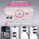 Magnetic for iPhone 17 Case, Built-in Screen Protector Hot Pink