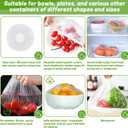 300Pcs Reusable Elastic Food Bowl Storage Covers, Sublaga Bowl Covers, Dish Plate Covers, Alternative to foil, Plastic Wrap,BPA Free