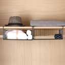 SUFAUY 2-Pack Under Shelf Basket, Under Cabinet Storage Hanging Shelf for Pantry Closet, Black
