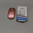 WREANU Wireless Bluetooth Mouse Rechargeable Laptop Mice with LED Lights Silent Slim Use(BT5.2 & 2.4G Portable USB) Dual Mode Computer Mouse for Laptop/iPad/Tablet/Apple/Computer/Mac(Rose Gold)