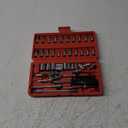 Egofine 46 Pieces 1/4 inch Drive Socket Ratchet Wrench Set, with Bit Socket Set Metric and Extension Bar for Auto Repairing and Household, with Storage Case