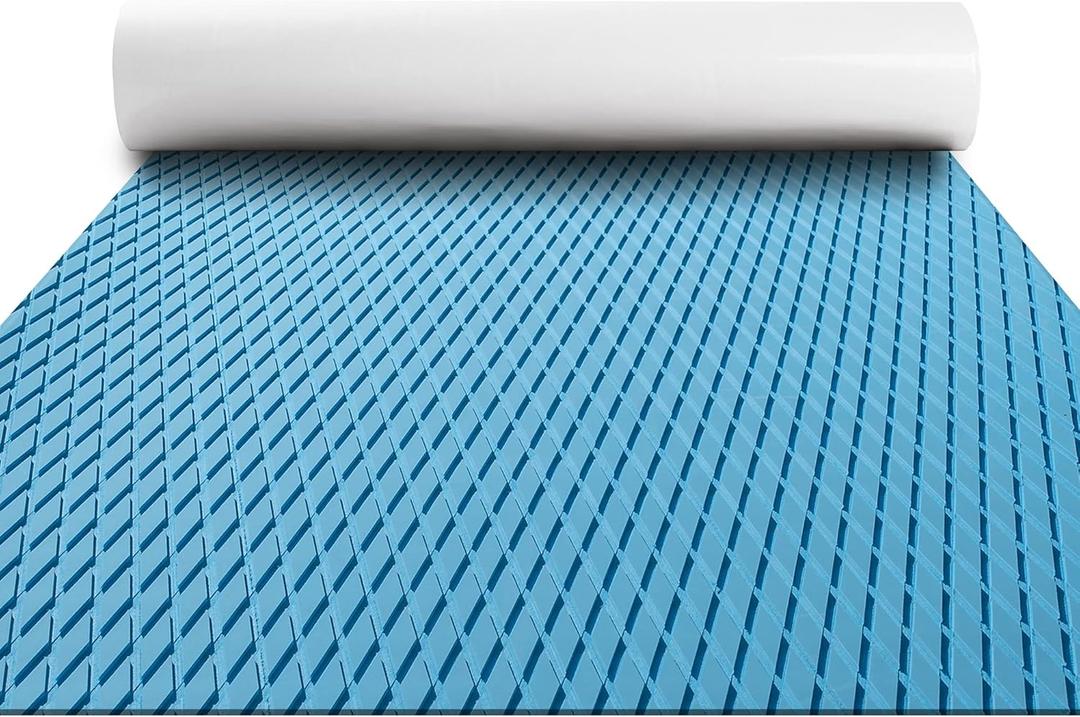 FOCEAN Boat Flooring EVA Foam Boat Decking Camo Marine Flooring Self-Adhesive Marine Mat for Motorboat RV Yacht Kayak 94.5" x 47.2"/23.6"/15.7" (Blue)