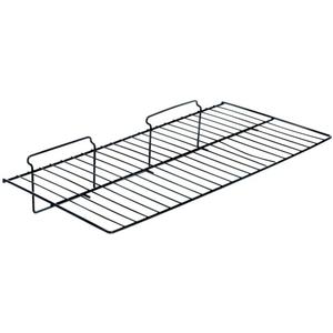 2 Pack Slatwall Shelves 24X12 Inch, Heavy Duty Metal Black Slat Wall Wire Shelf for Retail, Garage, Home Storage, Universal Slatwall Accessories (M2PC, Black)