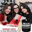 Christmas Farewell Gifts for Coworkers - Long Lasting Vanilla Lavender Scented Candle 10oz - Funny Retirement Going Away Coworker Leaving Gifts for Men Women Friends Boss