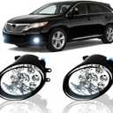 LED Fog Light For TOYOTA Venza 2009-2015 Replacement Front Bumper Lamp,6000k White,Pack of 2