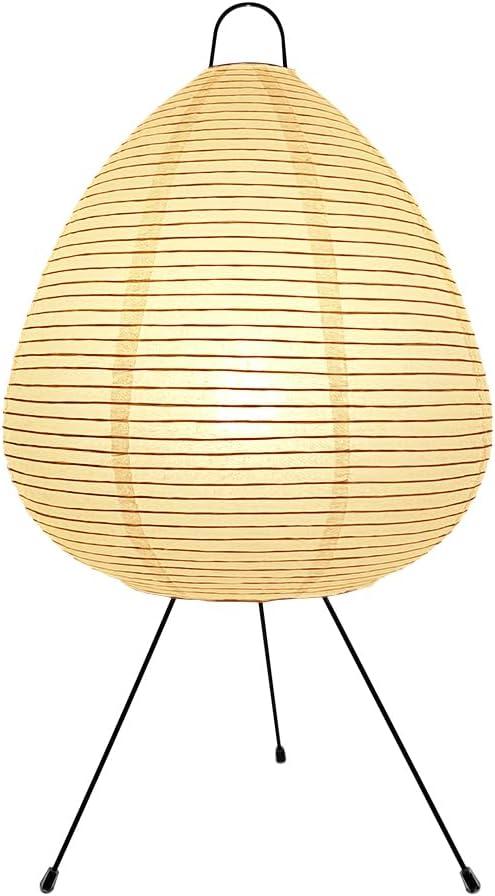 Bedside Table Lamp Paper and Chrome Standing Lamp Room Decoration Festival Lantern Light Nightstand Desk Lamp Bedroom Dresser Living Kids Room College Dorm Coffee (White, 19.7"x11"x11")