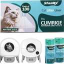 Cat Litter Liners Compatible with Cumrige Litter Box (M2)  100 Count, Extra Thick, Heavy Duty
