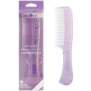 CANDYBRUSH Wide Tooth Comb for Women Curly Hair Wet Comb Detangling Girls Long Short Thick Fine Hair Curls Fashion Styling Tool Purple Large Pack of 2