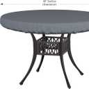 Covers & All Round Table Top Cover, 12 Oz Waterproof UV & Weather Resistant Patio Table Cover, Outdoor Table Cover for Patio Outdoor Furniture & Coffee Table (48" Dia x 4" H Inches, Gray) (Grey)