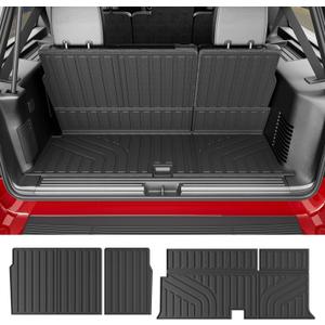 Powoq Cargo Mat Compatible with 2003-2017 Ford Expedition Lincoln Navigator Cargo Liner TPE Trunk Mat 3rd Backrest Protector Trunk Liner Replacement for 2003-2017 Ford Expedition Accessories