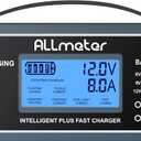 8 Volt Battery Charger - Smart Fully Automatic 0-14A Maintainer for 8V Golf Cart & Automotive Batteries, Also Works with 6/12/14/16/24V AGM, Gel, Lead-Acid