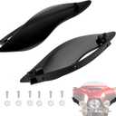 Wsays Adjustable Fairing Side Wings Air Deflectors Windshield Black Compatible with Harley Touring Electra Street Glide Road King Tri Glide Fairing Side Shield 2014-2023