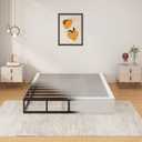 SHLAND 10 Inch Box Spring for Queen Bed, Heavy Duty Metal Queen Size Box Spring Bed Base with Fabric Cover, Mattress Foundation, Easy Assembly