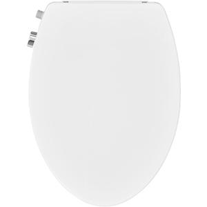 Elongated Bidet Toilet Seat, Non-Electric Bidet Mode with Dual Nozzles for Frontal & Rear Wash, Self-Cleaning Wand, Quiet Close, Easy Installation with Complete Accessories, White
