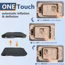 Self-Inflating SUV Air Mattress with Built in Electric Pumpcar air Mattress with Pillow for TrunkPortable car Mattress for Travle and Camping, Black