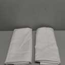 sancua White Square Tablecloths 54x54 Inch, 2 Pack - Fabric Table Cloth for Square or Round Tables, Washable Polyester Table Cover for Dinner, Holiday Party, Decorative Display Tables