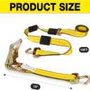 Car Hauler Straps Heavy Duty 10,000 lbs Break Strength-3-Point Tire Tie Down Straps for Trailers,Over The Wheel Tie Downs with Rubber Cleats for SUV,Truck,ATV,UTV, 120 Inches X 2 Inches