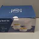 DELLING 6 Pack Soup Bowls with Handles, 24 Oz Large Serving Soup Bowl Set, Ceramic Soup Crocks for French Onion Soup, Cereal, Chilli, Stew, Microwave and Oven Safe, White