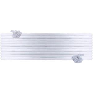 Power Gear Telephone Line Cord, 25 Feet, Phone Cord, Modular Jack Ends, Works for Phone, Modem or Fax Machine, For Use in Home or Office, White, 76119