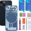 Back Glass Replacement for iPhone 14(6.1 inches Midnight) Integrated Glass & Wireless Charging Repair Tools are Included