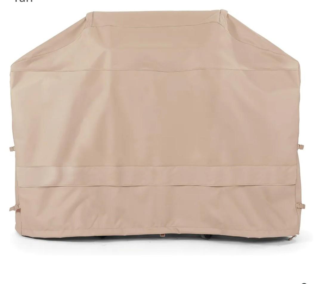 Covermates Ultima Grill Cover – Heavy Duty All-Weather Outdoor BBQ Cover with 600D Polyester, Adjustable Buckle Straps, Reinforced Handles, Mesh Vent, UV, Rip & Water-Resistant, 66 Inch, Ripstop Tan