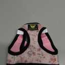 EcoBark Floral Dog Harness - Soft Luxury Step in Dog Harnesses in Floral Pattern - Safe & Secure Dog Halter Vest Wrap, S