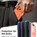 Magnetic Shockproof for iPhone 17 Pro Max Case, [Fit for MagSafe] Military-Grade Protection [Full Camera Coverage] Durable Translucent Matte Cover for iPhone 17 Pro Max Phone Case, Orange