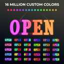 48" x 16" Large LED Open Sign for Business Smart App & Remote Control, Timer, Custom Colors & Brightness High Visibility for Storefronts, Restaurants, Bars, Salons, Cafes, Retail Shops