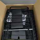 Dish Drying Rack, 2 Tier Large Dish Drying Rack for Kitchen Counter with Drainboard Stainless Steel Dish Drainer for Dish/Knifes/Cup/Cutting Board, Black (14.6"D x 11"W x 12.5"H)