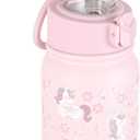 GOPPUS 12oz Kids Water Bottle BPA-Free, Leak-Proof, Insulated Stainless Steel Sweat-Proof, Reusable for School, Sports, and Outdoor Activities