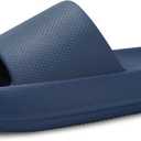 welltree Slides for Women Men Pillow Slippers Non-Slip Bathroom Shower Sandals Soft Thick Sole Indoor and Outdoor Slides,Navy blue,7.5-8.5 Women/6-7 Men