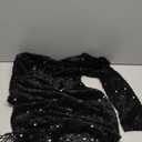 Women Sexy Sequin One Shoulder Long Sleeve Tassel Hem Bodycon Midi Dress Party Cocktail Dress Large