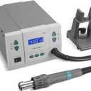 110V 861DW Hot Air Rework Station 1000Watt Heat Gun Soldering Station Brushless DC Vortex Blower for Miro Soldering Rework,Large LCD Screen Display with 3pcs Free Nozzles
