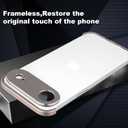 Metal Frameless Phone Case Compatible with iPhone Air, Frameless Minimalist Design, Extremely Highlighting Personality. (Titanium gray)