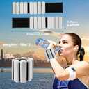 Wrist and Ankle Weights for Women & Men 2 Pack (1lb Each), Adjustable Silicone Wearable Arm & Leg Weights for Pilates, Gym, Yoga, Cardio, Strength Training