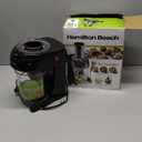 Hamilton Beach 3-in-1 Electric Vegetable Spiralizer for Veggie Noodles, Zoodle Maker & Slicer With 3 Cutting Cones for Spaghetti, Linguine, and Ribbons, 6-Cups, Black (70930)