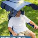 East Oak Camping Chair with Canopy | 25" High Back Folding Beach Chair with Canopy Shade, Supportive Headrest, Cup Holder, Side Pocket, 330 lbs Heavy Duty Canopy Chair for Outdoors, Adult Size
