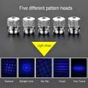 High Power Blue Rechargeable LED, Outdoor Flashlight Silvery, Standard Handheld