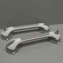 TAILI Grab Bars for Bathtubs and Showers 2 Pack Suction Grab Bar, Heavy Duty Shower Handle Removable Bath Handrails for Seniors and Elderly, Bathroom Safety Grip No Drilling Waterproof,Grey (16.8", Gray)