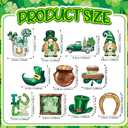 36Pcs St. Patrick's Day Wooden Ornaments Set Irish Day Tree Hanging Ornaments Good Luck Decorations for St. Patrick's Day Tree Docor Home Party