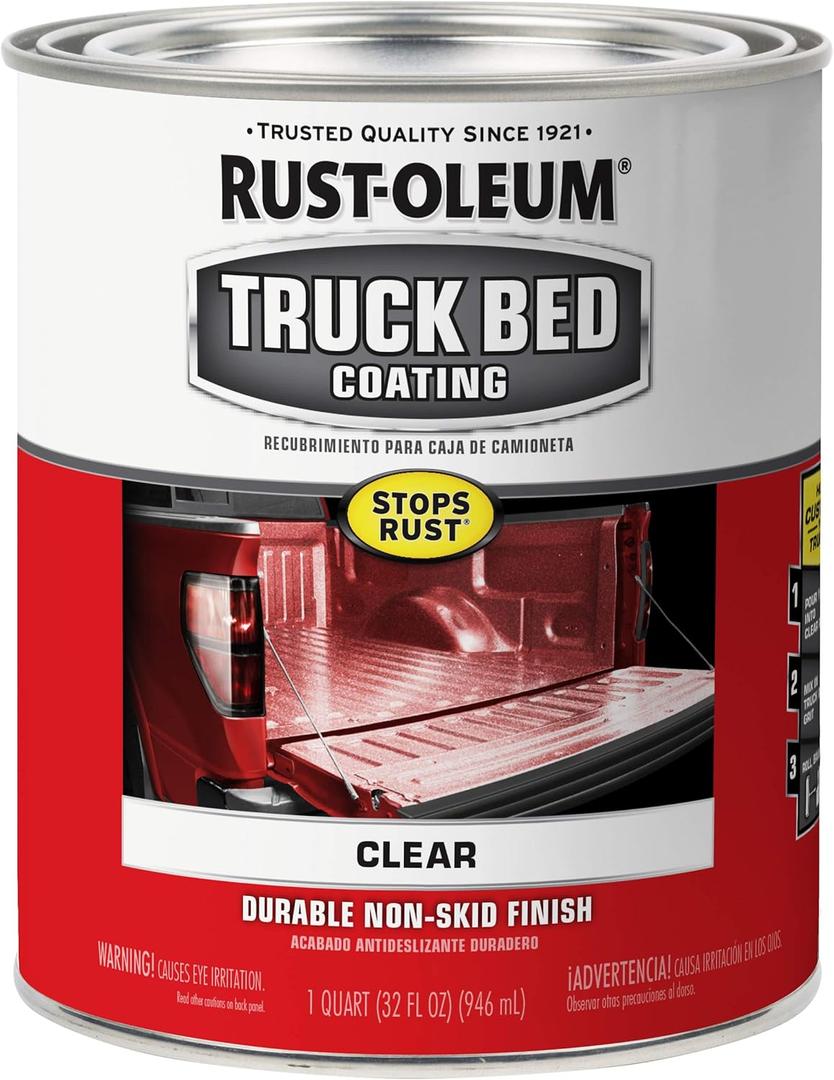 Rust-Oleum 340452 Automotive Truck Bed Coating, 1 Quarts (Pack of 1), Clear