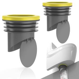 2pcs Toilet Flanges Wax Rings with Prevent Backflow Valve, Thick Wax Bowl Ring Fits 3.2-4 inch Waste Lines, Toilet Wax Ring Replacement Kit for Toilet Gas Odor and Watertight Sealing (Yellow)