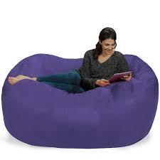 Chill Sack Bean Bags Large Bean Bag, 7-Feet, Charcoal Micro Suede