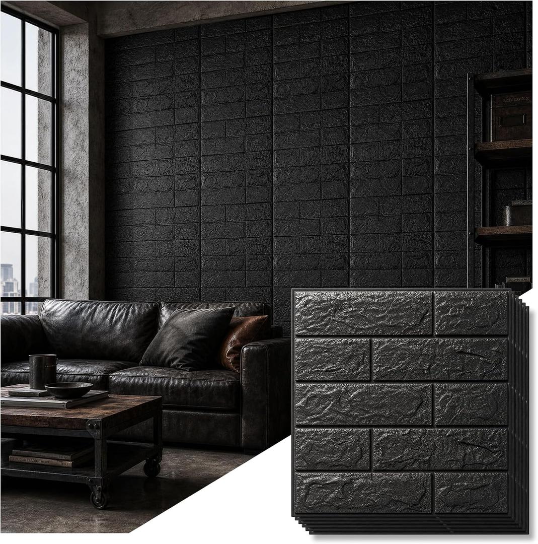 30 Pcs 45 Sqft 3D Wall Panels Peel and Stick Foam Faux Brick Wall Panel