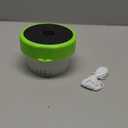 Pool Chlorine Floater with Temperature Display, Floating Chlorine Dispenser Fit for 1" and 3" Tablets Solar Charging,Anti-Sinking Dispenser for Pond Spa Hot Tub Floating Easy Opening Green