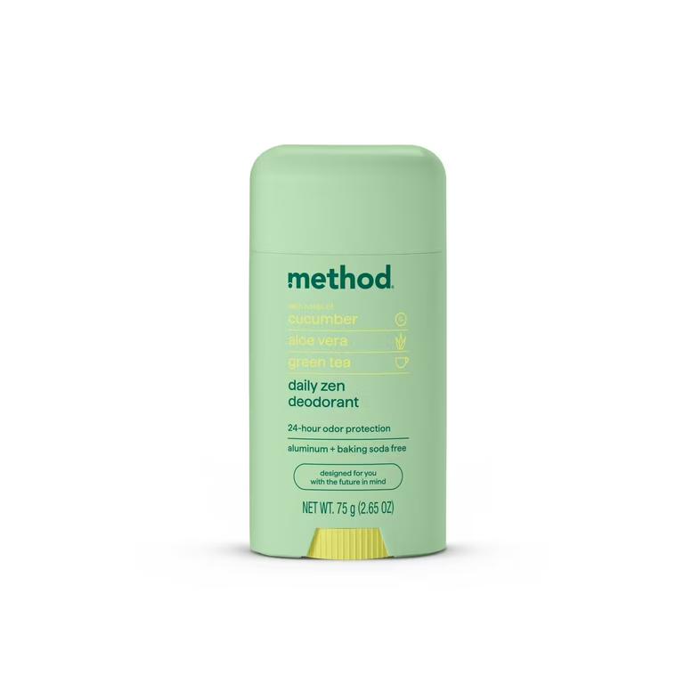 Method Deodorant, Daily Zen, Cucumber, Seaweed + Green Tea notes, 24 Hour Odor Protection, 2.65 oz